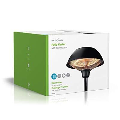 Nedis HTPA16EBK Terrasverwarmer Met Paal 200 Cm 1500 W Ip34