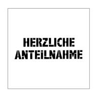 Mundart Stempel • stencil duitse tekst "herzliche anteilnahme" - thumbnail