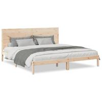 Bedframe extra lang zonder matras massief hout 180x220 cm - thumbnail