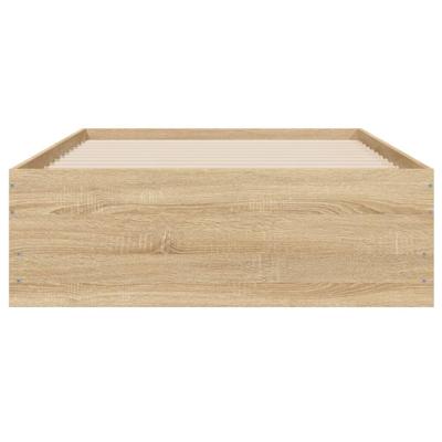 Bedframe met lades bewerkt hout sonoma eikenkleurig 90x190 cm - thumbnail