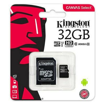 Micro SD geheugenkaart met adapter Kingston exFAT Inhoud 64 GB