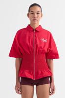 Stieglitz Kyla Smocked Blouse | Red - thumbnail