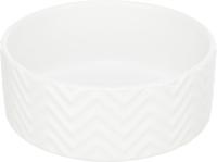 TRIXIE VOERBAK / DRINKBAK WAVE KERAMIEK WIT 13 CM 400 ML - thumbnail