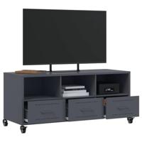 Tv-meubel 100,5x39x43,5 cm staal antracietkleurig - thumbnail
