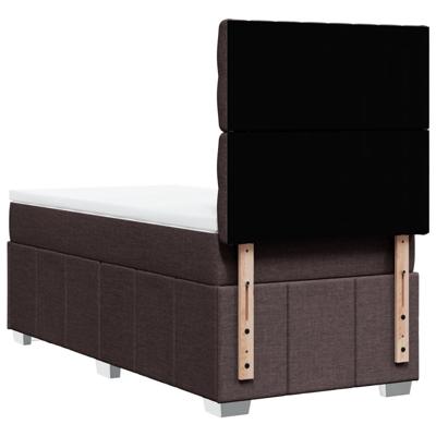 Boxspring met matras stof donkerbruin 80x200 cm - thumbnail