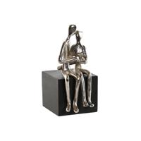 Decoratieve figuren Home ESPRIT Zwart Zilverkleurig Koppel 9 x 13 x 20 cm - thumbnail