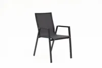 Trestino stapelbare dining tuinstoel nancy zwart - thumbnail