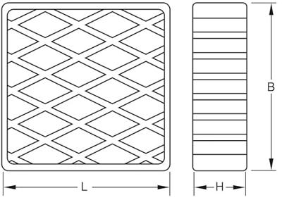 KS Tools 160.0483 Rubberen kussen (l x b x h) 116.5 x 116.5 x 36.5 mm