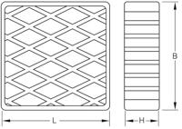 KS Tools 160.0483 Rubberen kussen (l x b x h) 116.5 x 116.5 x 36.5 mm - thumbnail