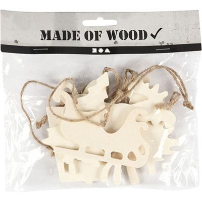 Creativ Company Ornamenten, afm 7-9 cm, dikte 4 mm, 6 stuk/ 1 doos