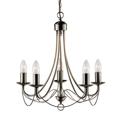 Searchlight KroonluchterMaypole 46cm 5-lichts mat bronsbruin - 6345-5AB