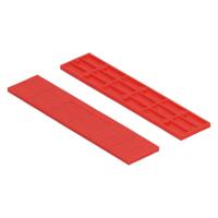 Kowo kunststof raster glasblokjes (100x) - 22x3mm - rood - thumbnail