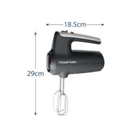 Handmixer - RUSSEL HOBBS - Desire Matte Charcoal - 185 W - 5 snelheden - Zwart - thumbnail