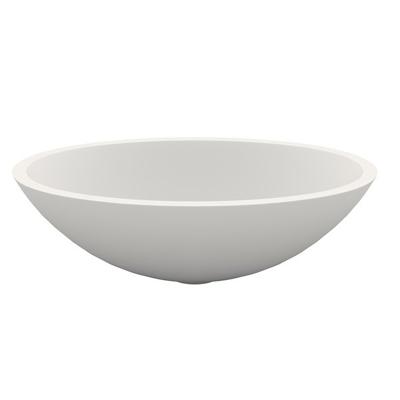 CrossTone Loeffi opbouwwastafel 36x50x15cm Solid Surface wit mat CTS-2106 CrossTone Loeffi opbouwwastafel 36x50x15cm Solid Surface wit mat CTS-2106