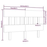 Hoofdbord 143,5x3x81 cm massief grenenhout grijs - thumbnail