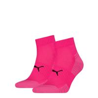 Puma Sport Cushioned Quartersokken 2-pack Roze-35/38 - thumbnail