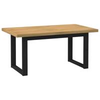 Eettafel NOAIN U-vormige poten 160x90x75 cm massief hout - thumbnail