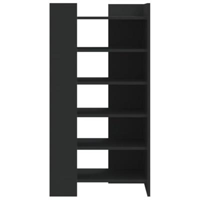 Schoenenkast 52x37,5x100 cm bewerkt hout zwart