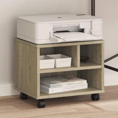 VidaXL Printerkastje met wielen 41x32x34,5 cm sonoma eikenkleurig VidaXL Printerkastje met wielen 41x32x34,5 cm sonoma eikenkleurig