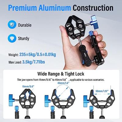 Sirui Alien-serie magische camera arm met telefoonklem, krabvormige scharnierende camerabeklem, zwart