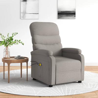 Massagestoel elektrisch stof taupe