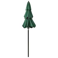 VidaXL Parasol 3-laags met aluminium paal 2 m groen - thumbnail