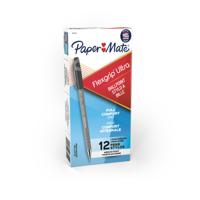 Balpen papermate flexgrip ultra stick m zwart | 12 stuks - thumbnail