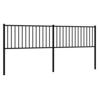 Hoofdbord metaal zwart 206x3x90 cm - thumbnail