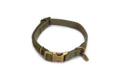 Designed by Lotte Velura - Hondenhalsband - Fluweel - Groen - 35- 50cmx20mm