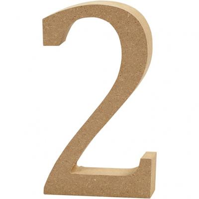 Creativ Company Cijfer 2 mdf 13cm , 1st.