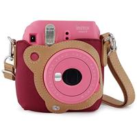 Fujifilm INSTAX mini 8 Case raspberry + Strap - thumbnail