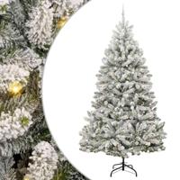 Kunstkerstboom met 300 LED Groen en Wit 270 cm PVC en Metaal - thumbnail