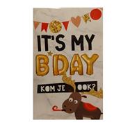 Uitnodigingen B-day, 6st. - thumbnail