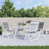 VidaXL Stoelkussens 4 st hoge rug oxford stof grijs - thumbnail