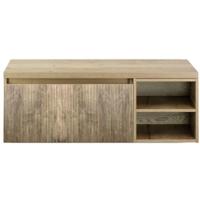 Frozen 3D Badmeubelset 120 cm - Greeplijst in Kleur - Wastafel Regaalkast met Bovenblad French Oak - thumbnail