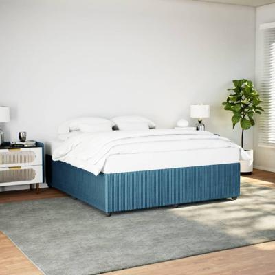 Bedframe fluweel blauw 180x200 cm