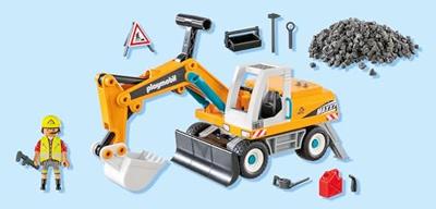 PLAYMOBIL 71749 Mechanische graafmachine en arbeider - thumbnail