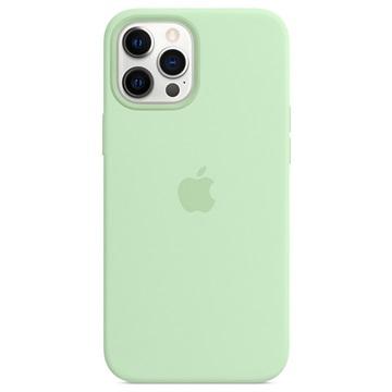 Apple iPhone 12 Pro Max Silicone Back Cover met MagSafe Pistachegroen Apple iPhone 12 Pro Max Silicone Back Cover met MagSafe Pistachegroen