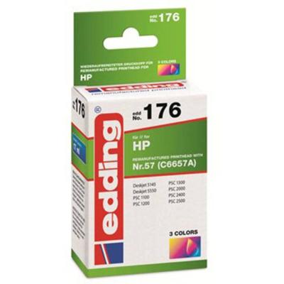 Edding Inktcartridge vervangt HP, LSK, OTC, Odixion, Olivetti, Output Solutions, Seiko Precision, Telecom Italia 57, C6657A Compatibel Kleur EDD-176 18-176