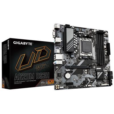 Gigabyte A620M DS3H Moederbord Socket AMD AM5 Vormfactor Micro-ATX Moederbord chipset AMD® A620