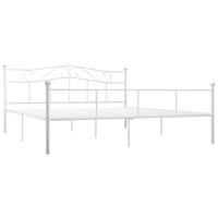 Bedframe metaal wit 180x200 cm - thumbnail