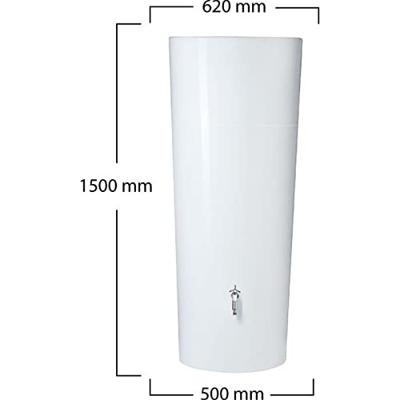 Garantia regenton met bloembak 350 liter wit