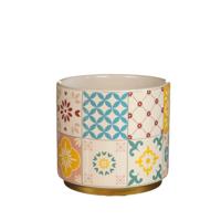 Pot faro blauw geel 11,5 x 11 cm - thumbnail