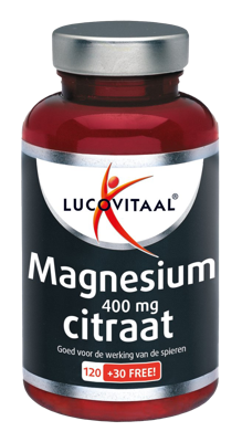 Lucovitaal Magnesium citraat 400mg 150 Tabletten Lucovitaal Magnesium citraat 400mg 150 Tabletten