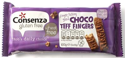 Consenza Gluten Free Choco Teff Fingers 5 x 20 g bij Jumbo