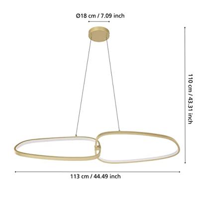 Stars of Light Design hanglampLodosa goud - 113cm - 390205