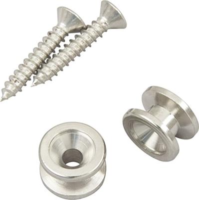 D&apos;Addario EP202 Solid Brass End Pin strap buttons chroom