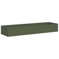 Plantenbak 280x80x40 cm staal olijfgroen - thumbnail