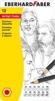 Eberhard Faber tekenpotloden 12 hardtegraden in bliketui - thumbnail