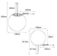 QAZQA Moderne buitenlamp wit 56 cm IP65 - Nura - thumbnail